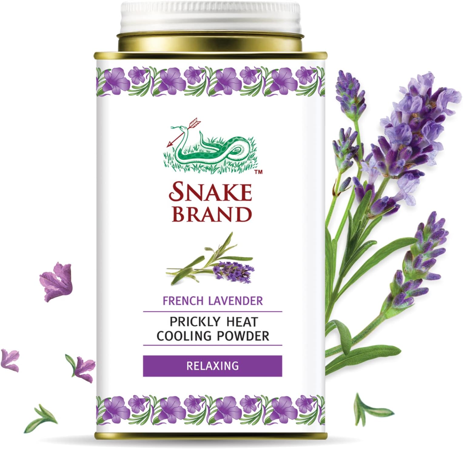 Snake Brand Prickly Heat Powder Relaxing Lavender 140g