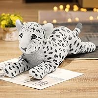 Vista 13 de Animal de peluche de guepardo de 19 pulgadas, diseño de leopardo realista, guepardo, guepardo, peluche, lindo jaguar, peluche de cumpleaños