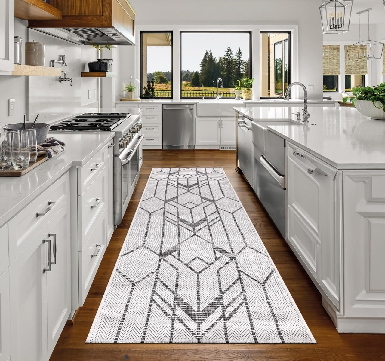 Keen Home Design Terrace Outdoor Runner Rug - 26"x67" Washable Indoor/Outdoor Rug for Patio, Kitchen, Balcony, Beach, Garden, Deck and Porch, Size: 2'2" x 5'7", Nelian