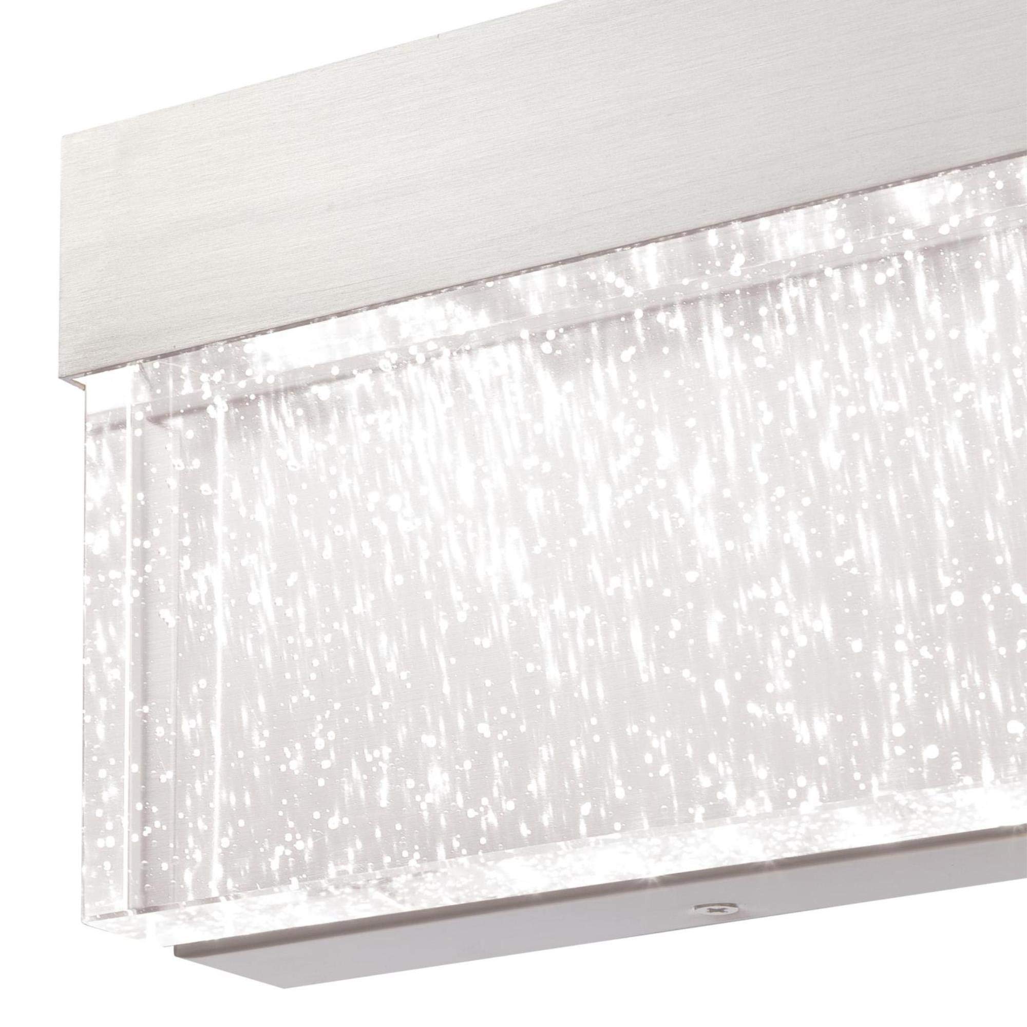 Westinghouse 6576700 Cava II One-Light, 20-Watt LED Indoor Wall Fixture, Brushed Nickel Finish with Bubble Glass