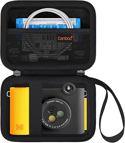 Canboc Estuche de transporte compatible con la etiquetadora Vretti HP2, caja portátil de impresora de etiquetas Bluetooth para papel térmico, cable