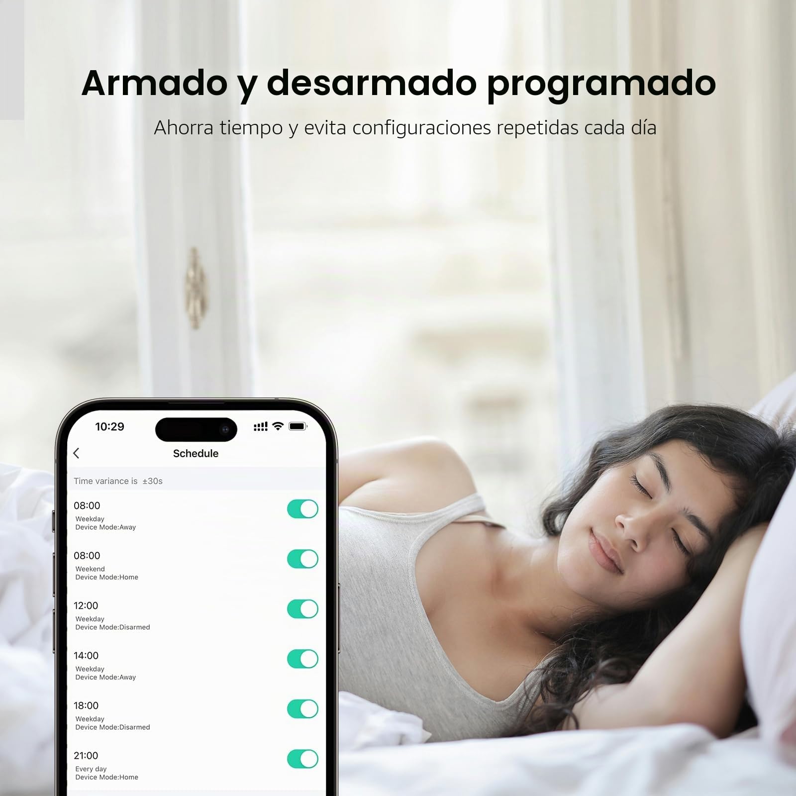 Alarma para Casa, WiFi Sistema de Alarma para Casa, Antirrobo Inalámbrico con 1 Sensores para Puertas y Ventanas, 1 Detectores de Movimiento y 2 Controles Remotos, Compatible con Alexa