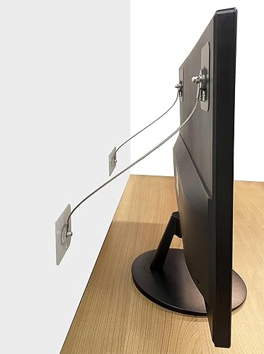 Miniatura 3 de Paquete de 10, kit de anclajes de muebles de 8 pulgadas a prueba de bebés, correas adhesivas de seguridad para TV para evitar caídas y antipuntas,