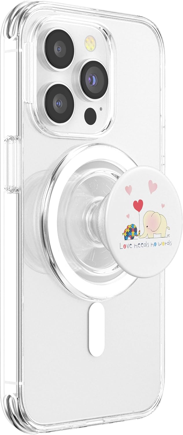 AUTISM AWARENESS LOVE NEEDS NO WORDS PHONE TABLET GRIP STAND PopSockets PopGrip for MagSafe