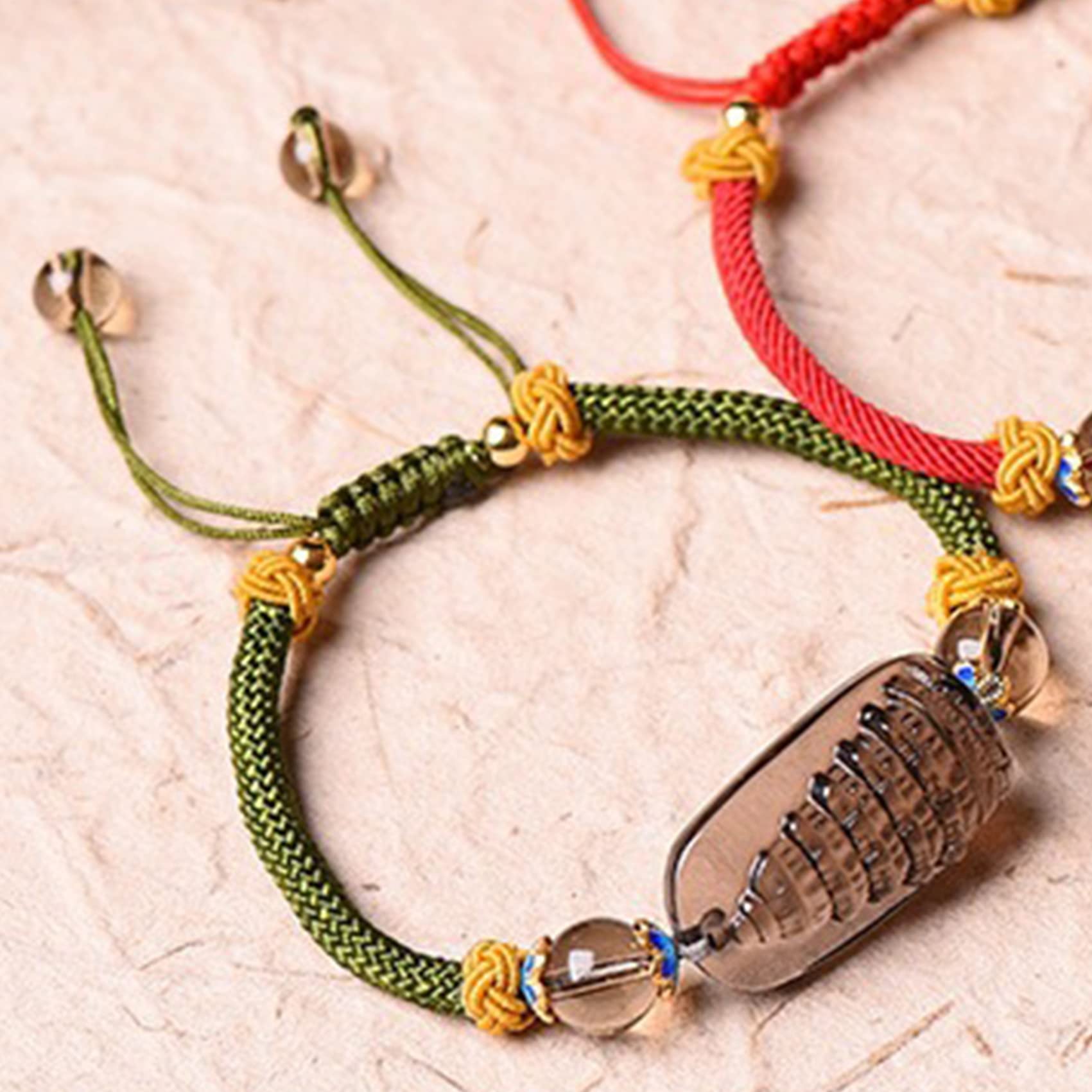 Feng Shui Obsidiana Natural Wen Chang Pagada Amuleto de Buena Suerte Pulsera Budista Hecha a Mano Cristal de Cuarzo Chakra para Mujeres y Hombres, 12 mm