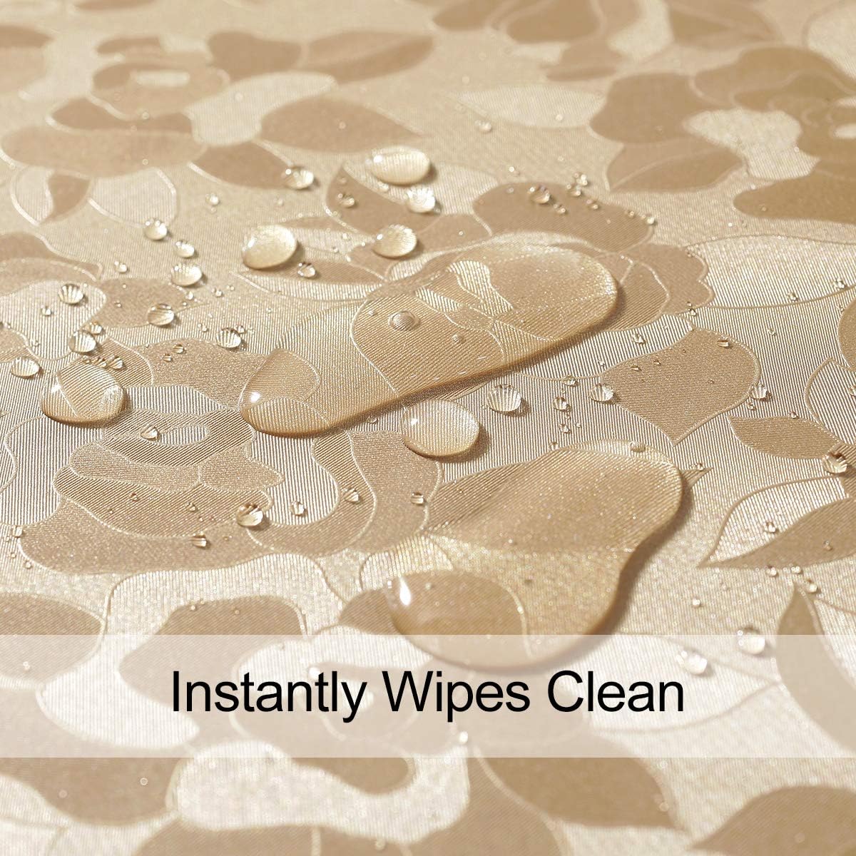 Rectangular Vinyl Tablecloth Waterproof Oil-Proof Non-Slip Spill-Proof Durable Tablecloth Washable Dust-Proof Table Cover for Kitchen Dinning Party(Brown, 60"X120" Rectangle/Oblong)