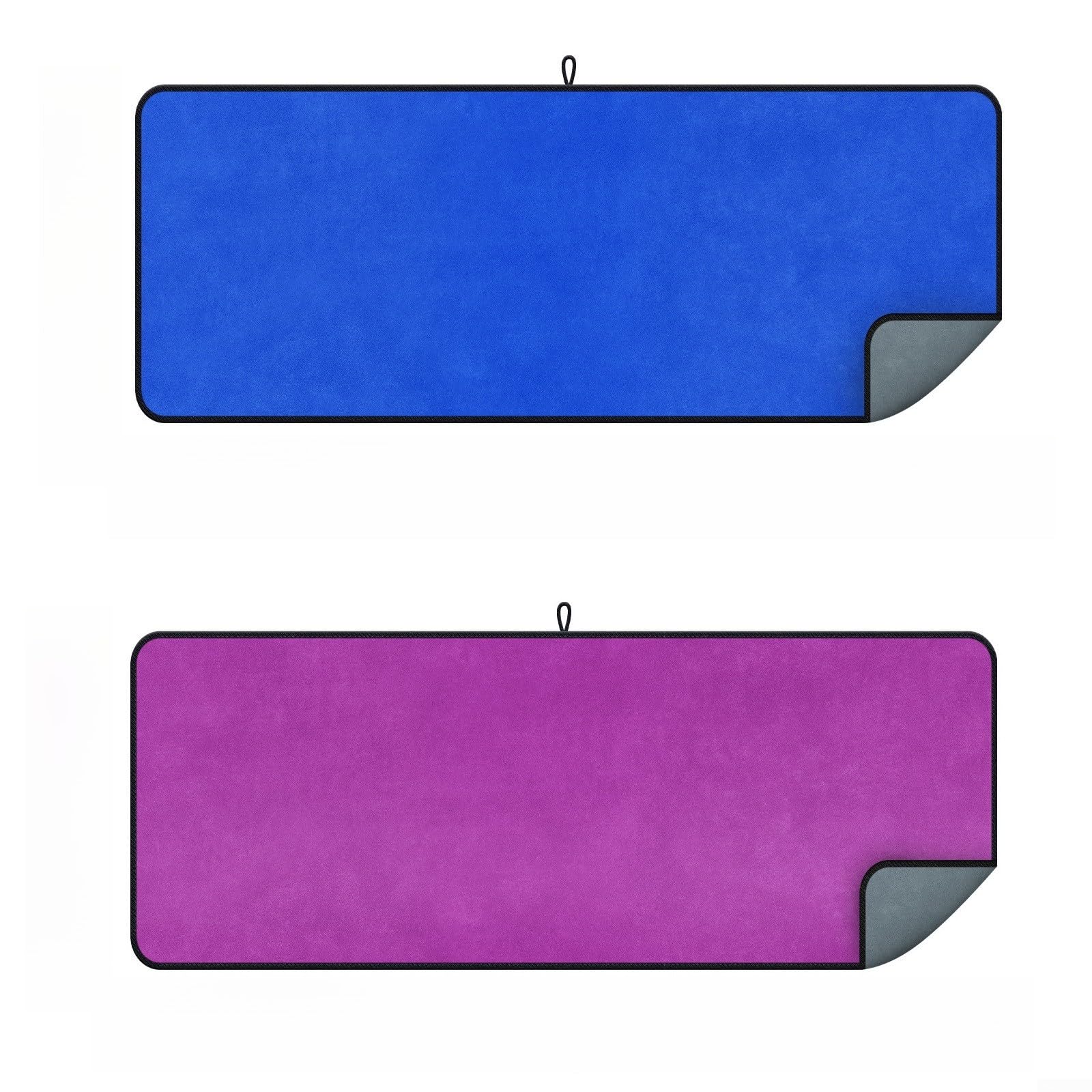 2 Stück Mikrofasertuch Auto 60x180cm Saugstark Korallenfleece Waschhandtuch Doppelseitig Kratzfrei für Lack Fenster Innenraum Reinigung Blau Lila