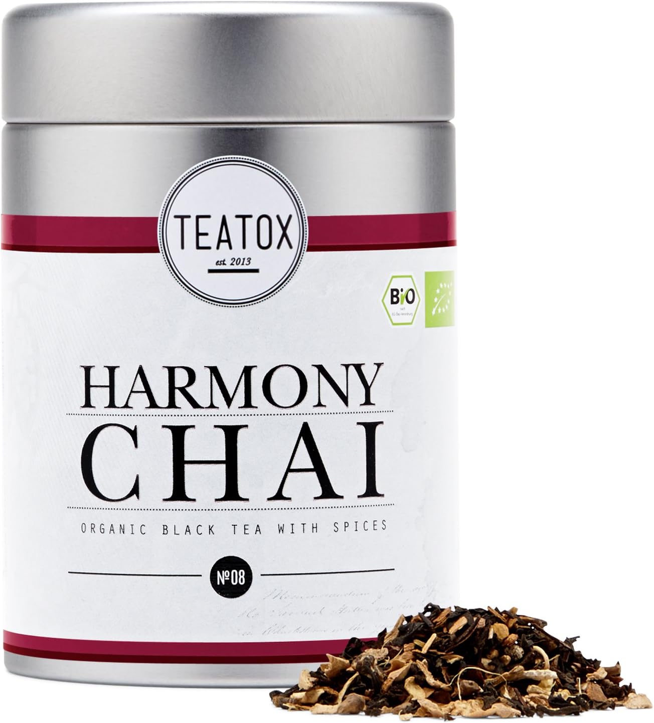 Teatox Harmony Chai - Bio Black Tea, Spices, 3.18 oz.