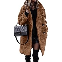 Women Winter Faux Fur Coats 2026 Lapel Long Sleeve Fuzzy Fleece Outerwear Button Down Sherpa Jackets Fall Outfits