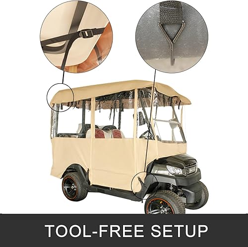 Miniatura 6 de VEVOR Golf Cart Enclosure Driving Enclosure Club Car Covers Universal Fits for Most Brand Carts, Sunproof and Dustproof Outdoor Cart Cover