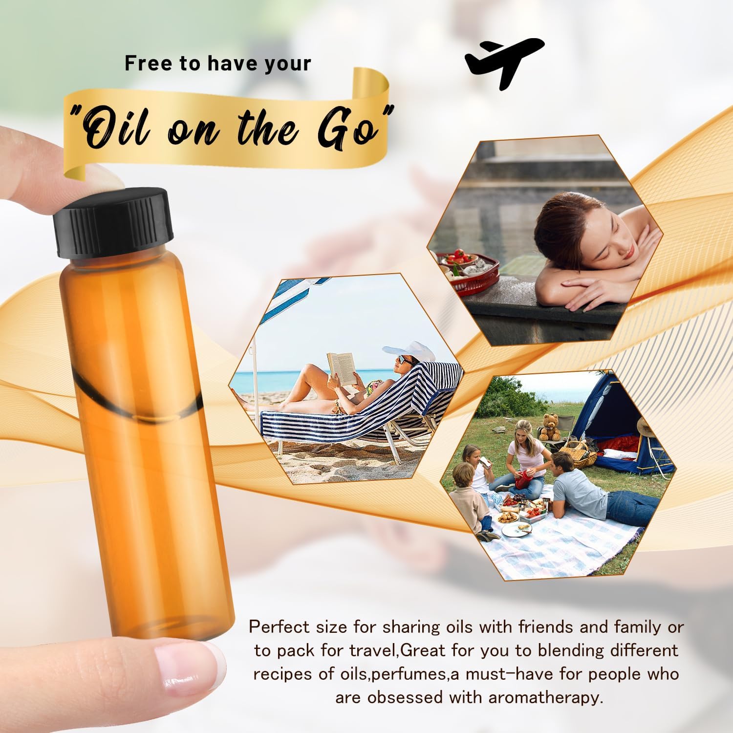 bello Clear Glass Amber Vials Culture Tube 10ml 10pcs, Glass Sample Vial with PE Stopper, Leak-Proof Glass Containers Essential Oil Bottles for Storage Liquid