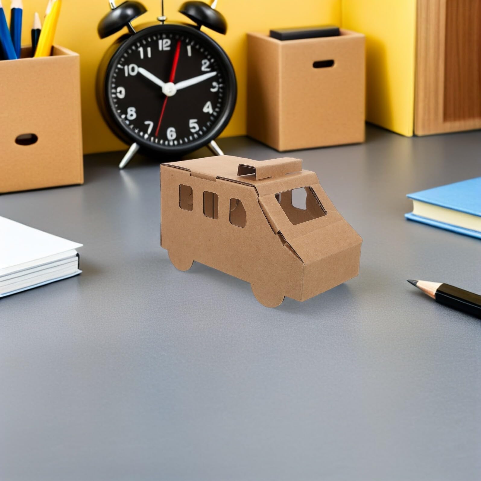 3 Teiliges Bastelset Mit Modellautos Aus Pappe Unfertige Papierfahrzeuge Spielzeugautos Für Kleinkinder Khaki