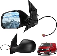 ZWPARTS Elektromos Visszapillantó Tükör VW T6 2015-2024 Modellekhez - Bal Oldali, Behajtható, Fűthető, Konvex Vezetőoldali Tükör 1