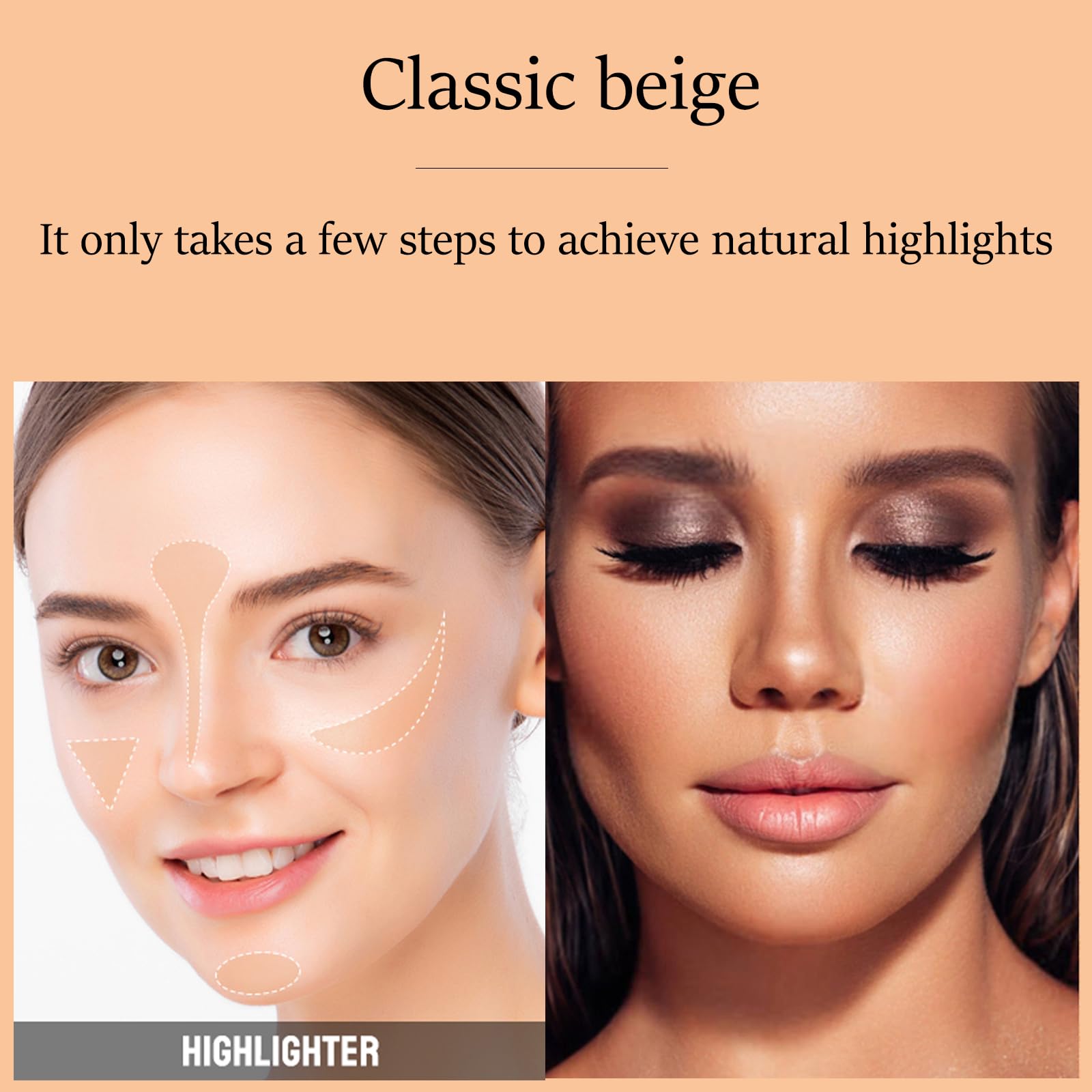 2-in-1 Dual Contour Stick, Cream Bronzer Makeup for Cheeks Nose Jawline Long Lasting Waterproof Blendable Stick - Image 3