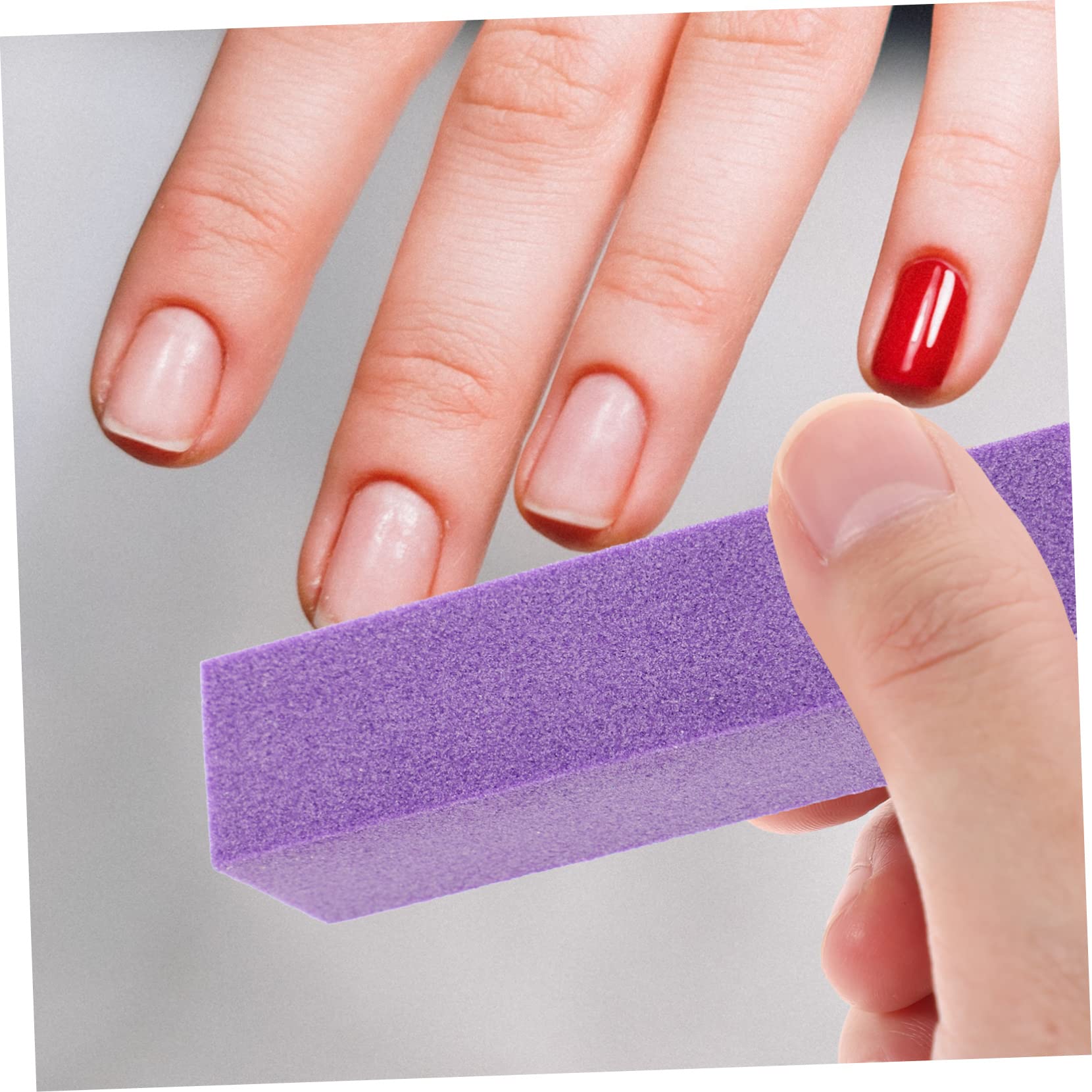FRCOLOR 40 Piezas Bloque de parachoques de manicura limas para uñas limas uñas bloques de pulido de uñas tiras de lima de pedicura esmalte de uñas gel de uñas limas para pulir uñas esponja