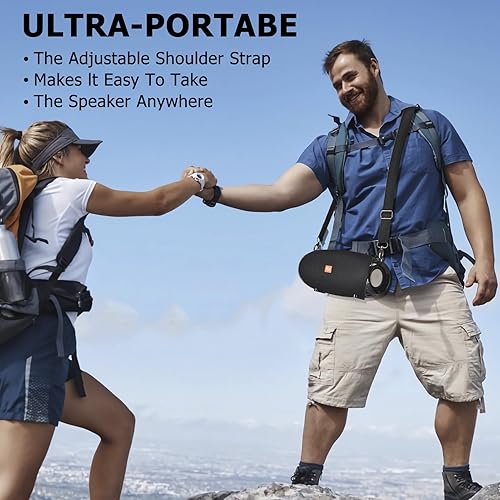 Miniatura 3 de Altavoz Bluetooth portátil para exteriores, altavoces inalámbricos impermeables IPX4, altavoces Bluetooth 5.0, sonido potente, soporte de