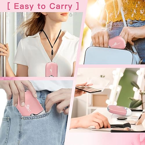 Miniatura 7 de Ventilador de pestañas mini portátil para extensiones de pestañas recargable USB C, ventilador de enfriamiento de aire con aplicación de extensión