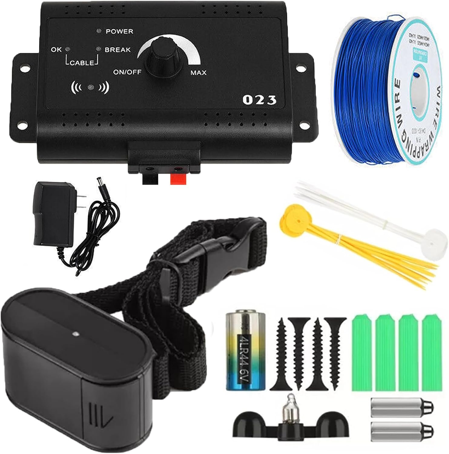 Underground Electric Dog Fence, Aboveground Pet Containment System, Control Range Up to 1.2 Acres, w/Waterproof and Battery-Operated Training Shock Collar, Safe Effective, for All Dogs,for1dog