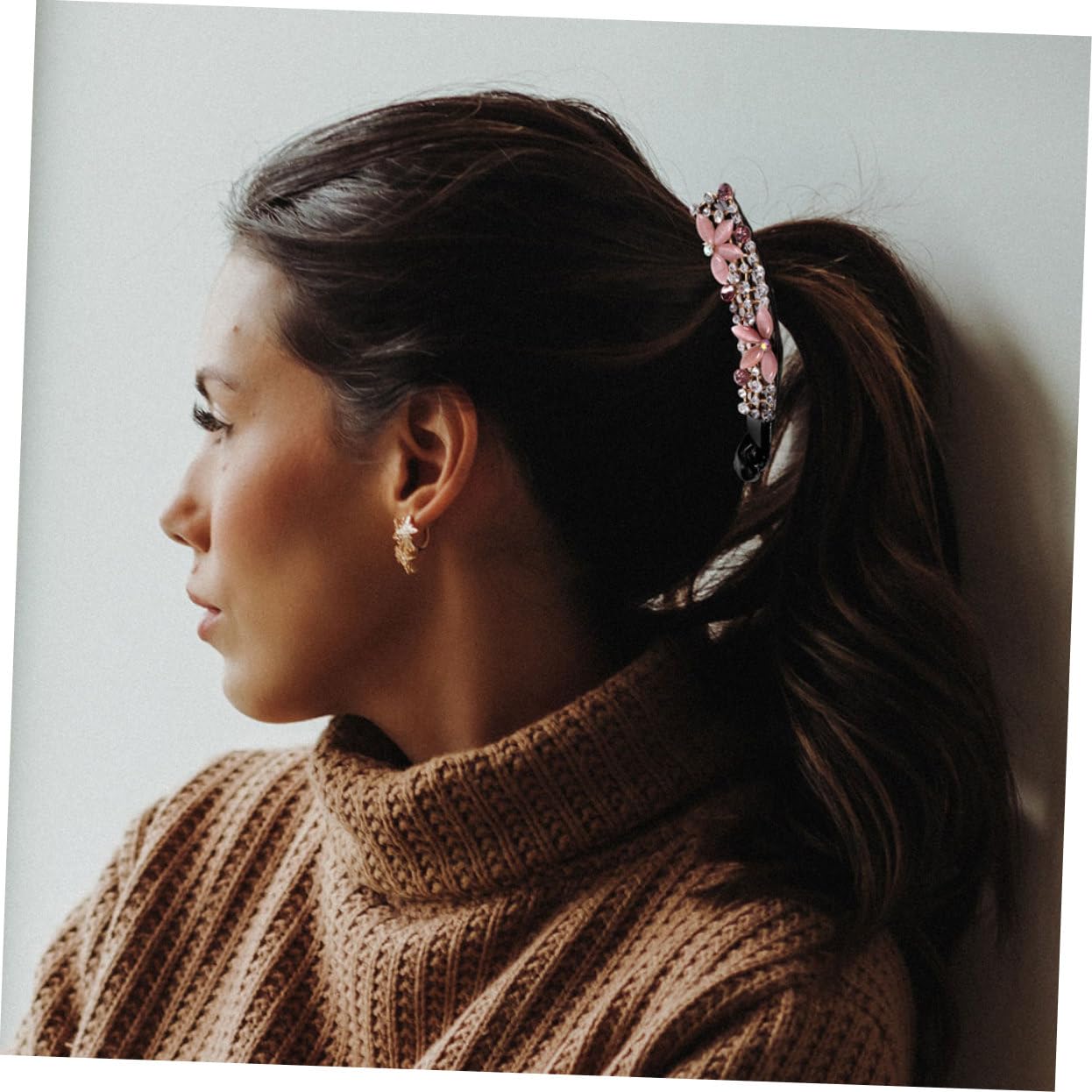 Healeved Sets Elegante Bananen-haarspangen Funkelnde Strasssteine ​​haarschmuck Für Frauen Dicke Pcs