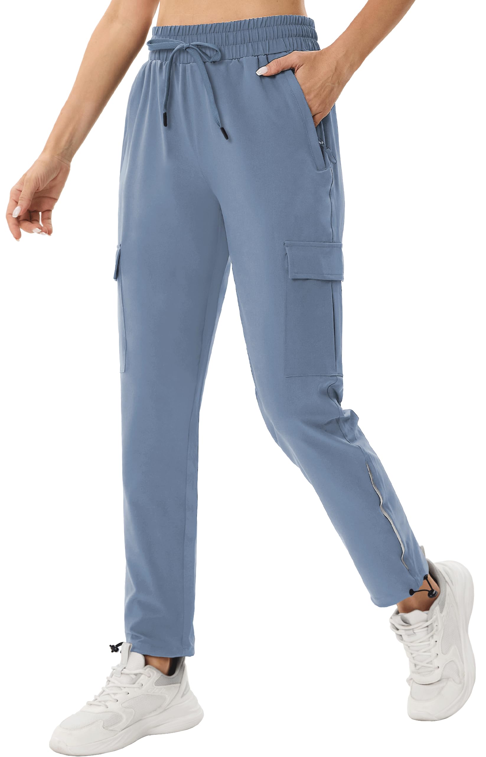ANGEL CITIZ Damen Cargohose Jogginghose Leichter Trekkinghose Wanderhose Schnelltrocken Wasserdicht Outdoorhose Sommer Golfhose