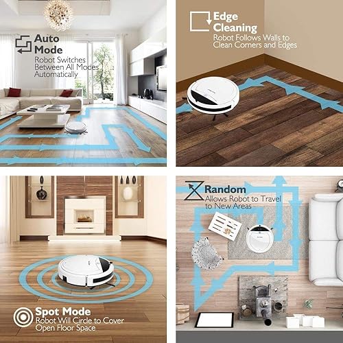 Miniatura 3 de PURE CLEAN Robot aspirador programable inteligente - Gyro Sensor Home Navigation PUCRC105.7