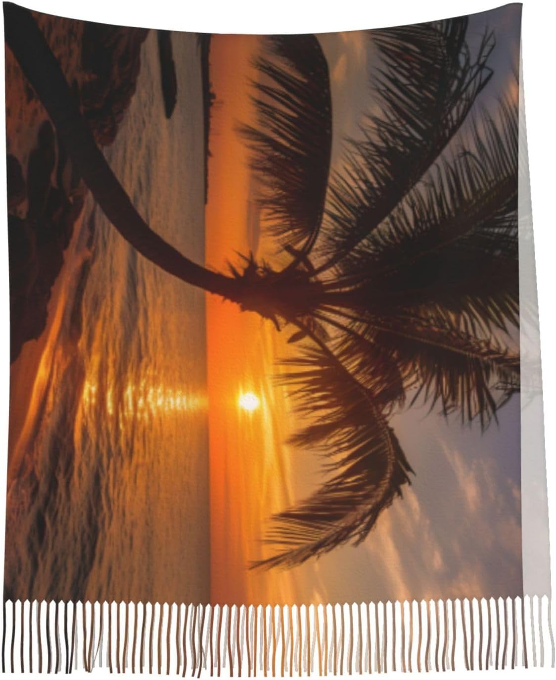 Palm Tree Sunset print Winter Scarf for Menâ€™s & Women's Winter Christmas Scarf for Women Scarves for Christmas Gift