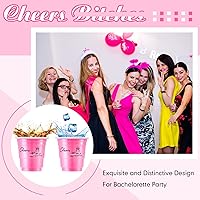 Vista 3 de Lounsweer 100 vasos de plástico de 2 onzas, vasos desechables, mini vasos de plástico para fiesta de despedida de soltera, degustación
