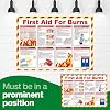 Safety First Aid Group First Aid for Burns Poster, A2 Laminated