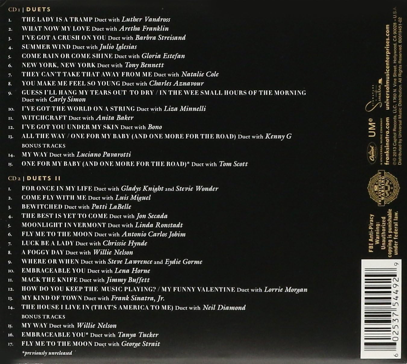 Sinatra Duets: 20th Anniversary (Deluxe)