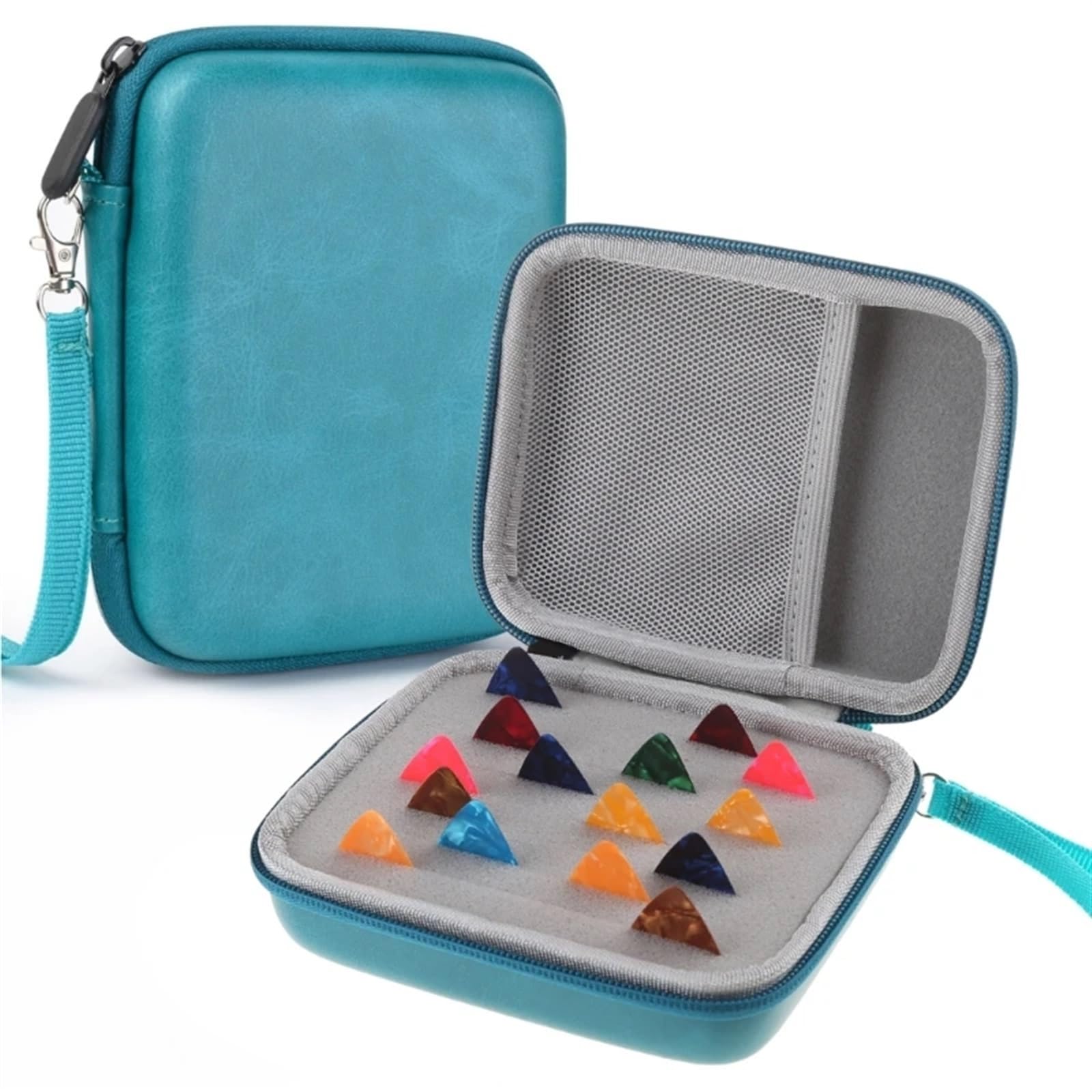 Estuche para púa de Guitarra, Estuche for púas de Guitarra, Estuche for púas de Guitarra con 15 púas, Estuche for púas de Guitarra