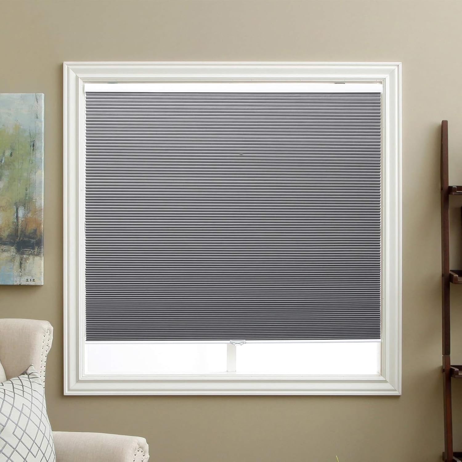 Photo 1 of Blackout Cellular Shades Cordless Blinds Window Shades for Home, 26W x 48H, Cool Silver(Blackout)