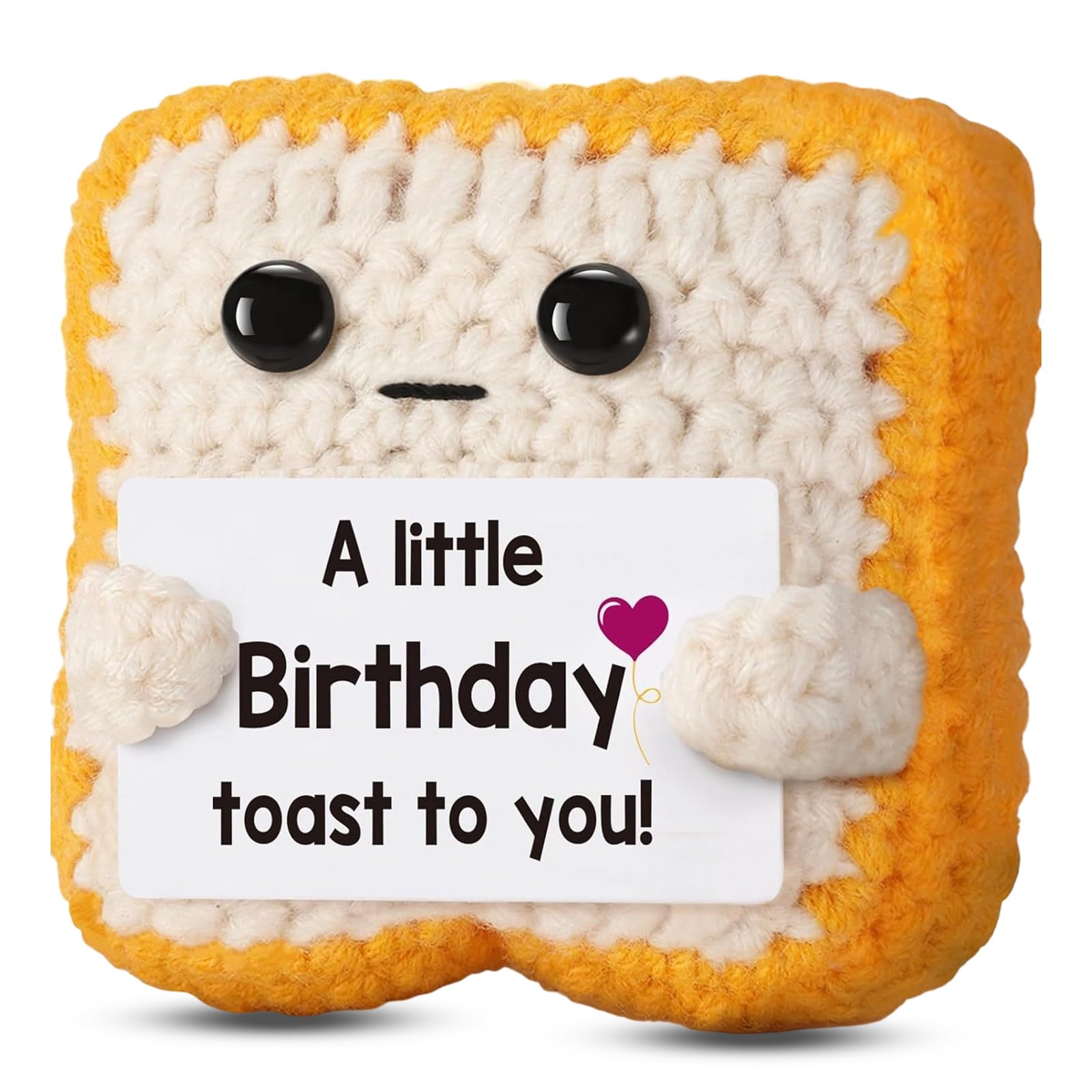 1 Crochet Toast, Emotional Support Gift,Crochet Animals, Handmade Crochet Gifts for Women Unique Birthday Gifts for Her 21st