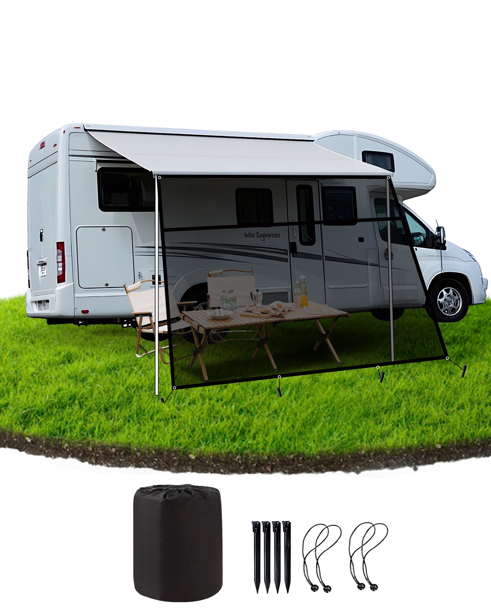 Ezcasch Sonnenschutz Markise Wohnmobil, 2x3.3m(Hhe x Breit) 75% View  Blocker Markisen Vorderwand Sonnenschutz fr Markise Wohnmobil Sunblocker  fr Campingwagen,Wohnmobil,Wohnwagen : Amazon.de: Auto & Motorrad
