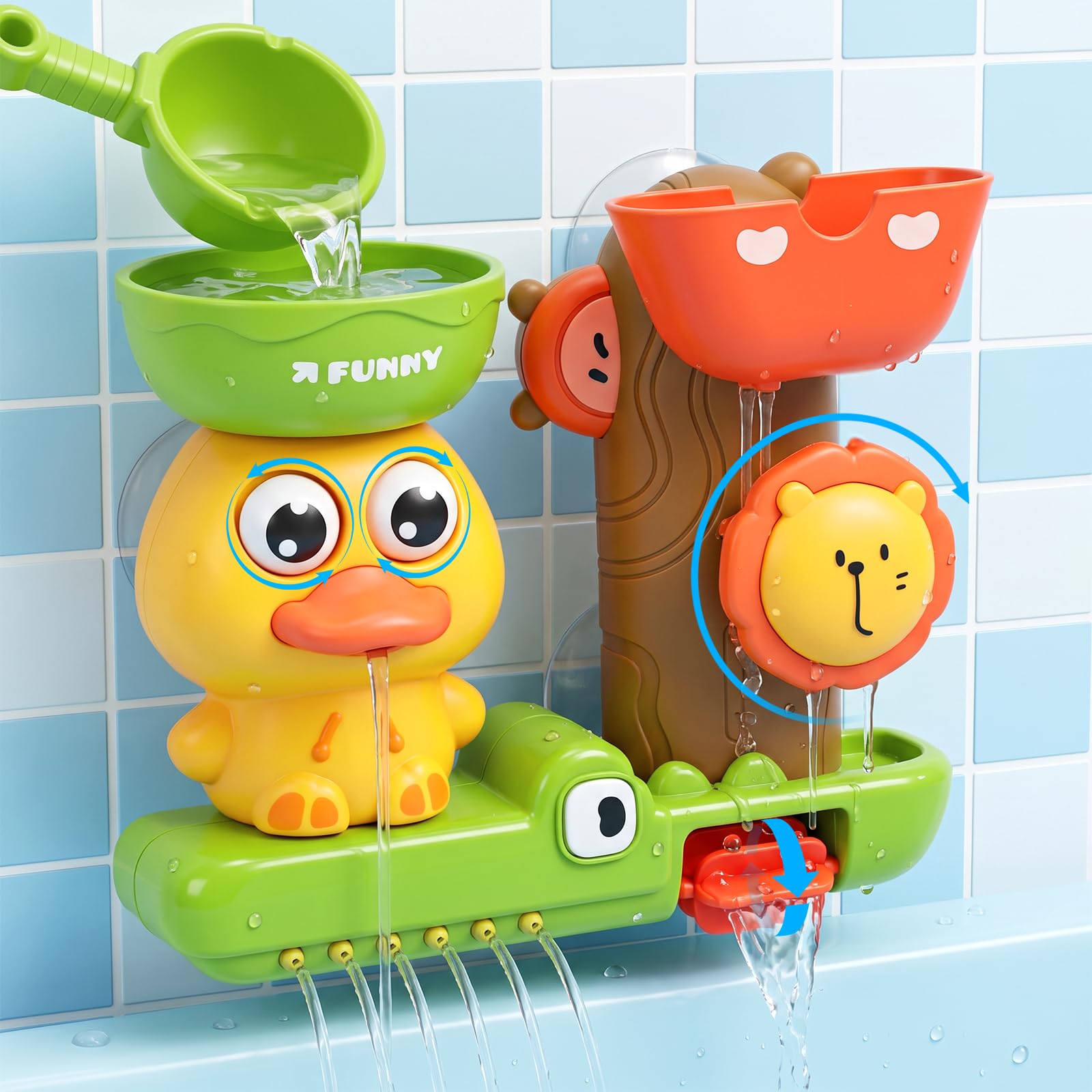 Fun Duck Baby Bath Toys for Toddles Age 3, Kids Toys Gifts for Boys Girls