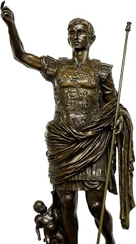 Kunst & Ambiente - Mythology Bronze Figure - Julius Caesar - Signed Augustus - Decorative Figurine - Sculptures for Sale - Statue on Marble Base - Home Decor