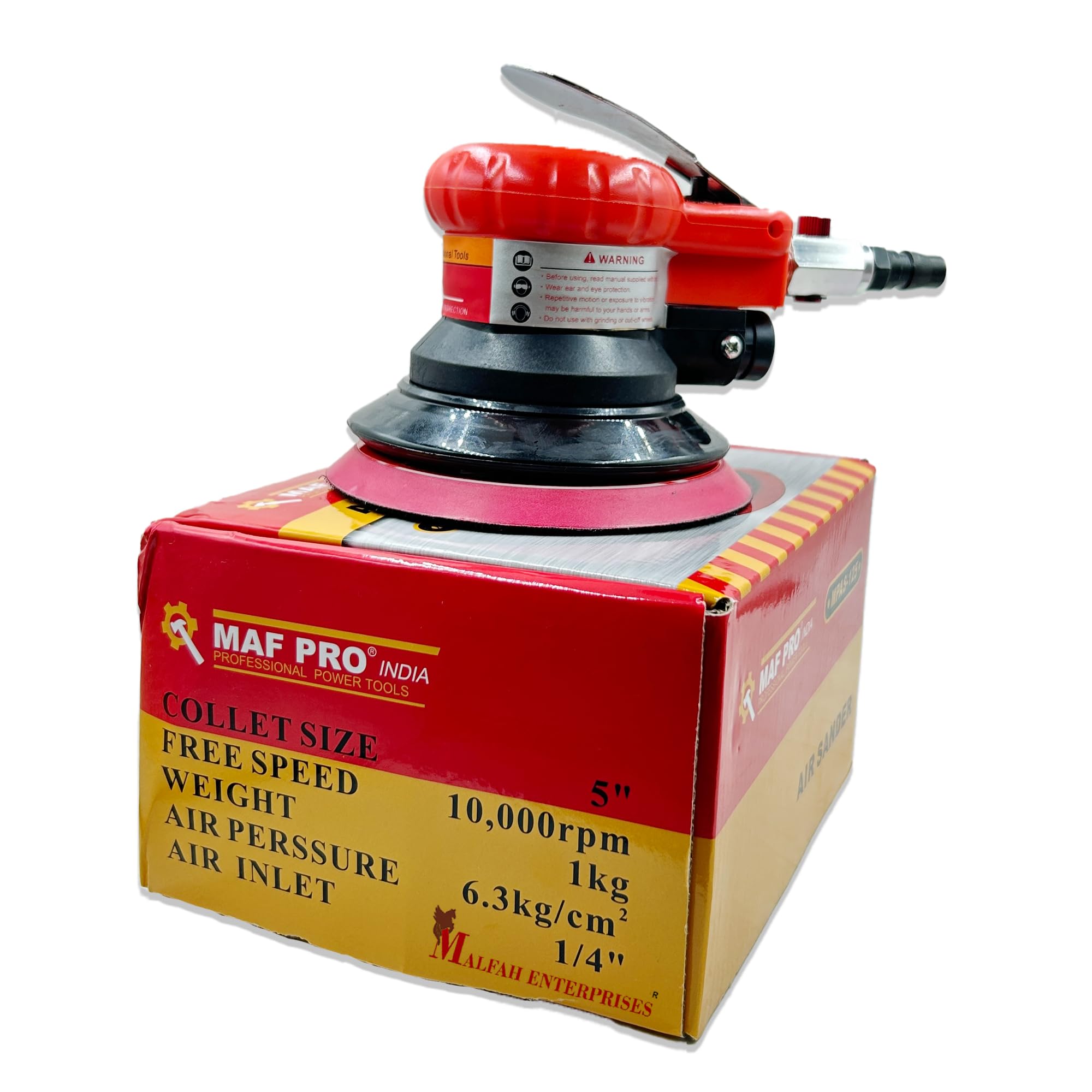 Malfah Air Orbital Sander 5" Inch 150MM DIY Air Random Sander & Polisher for Car and Metal Pneumatic Paint Polishing Machine for Sanding Finishing Walls Wood Cars MPAS-125 (B0CH57JGNP) Amazon Price History, Amazon Price Tracker