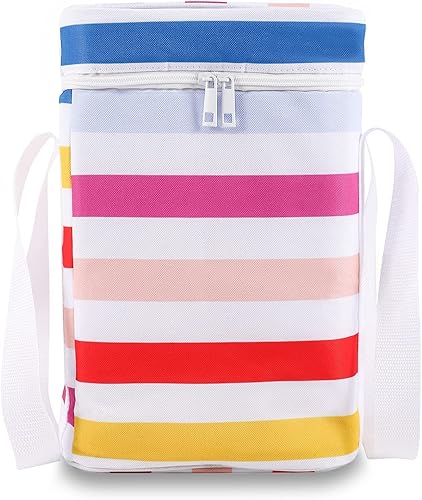 Miniatura 2 de Bolsa de vino para 4 botellas, aislada y a prueba de fugas, bolsa de vino para botella de vino, bolsa térmica aislada para viajes, picnic, playa,