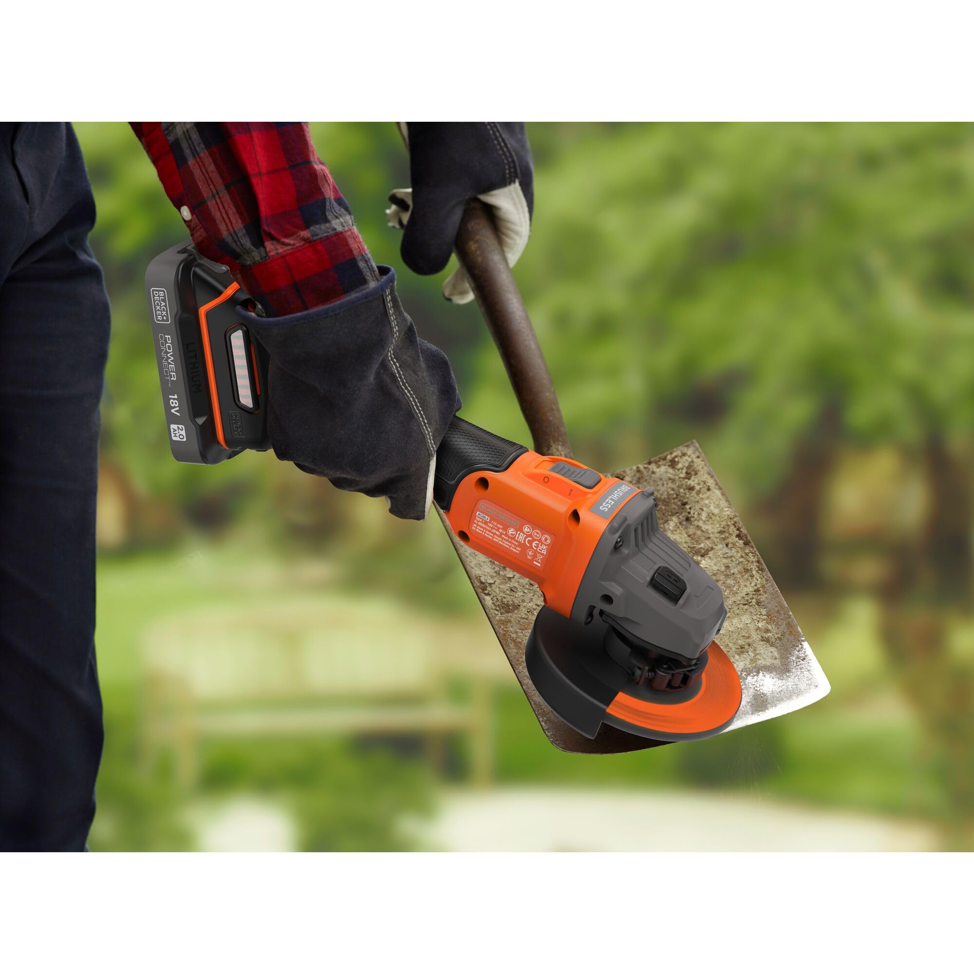 BLACK+DECKER Smerigliatrice a Batteria senza Spazzole da 18 V, 115 cm, Nuda, BCG6L8N-XJ