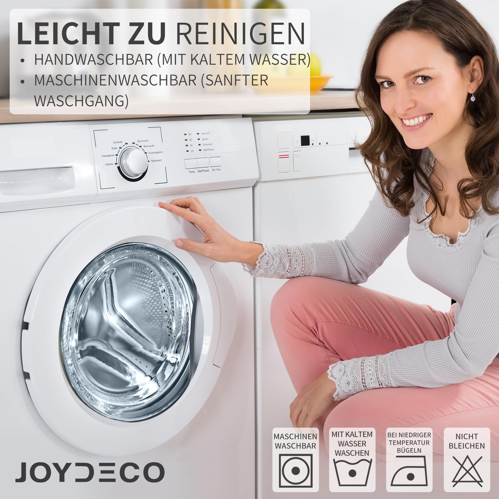 Joydeco Nieprzezroczyste zasłony na przelotkach, zestaw 2 sztuk, zasłony zaciemniające, termiczne, ochrona przed wysoką temperaturą, zasłona z oczkami do sypialni, salonu (cappuccino, 2 x wys. 240 x