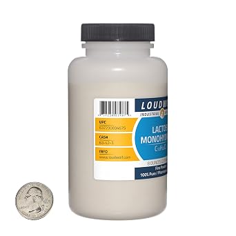 Lactose Monohydrate / 1 Pound / 2 Bottles / 100% Pure Pharmaceutical Grade/Fine Powder