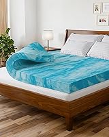 Vista 10 de Cubrecolchón de espuma viscoelástica súper suave, tamaño King, espuma viscoelástica transpirable con infusión de gel de 3 pulgadas, cubrecolchón