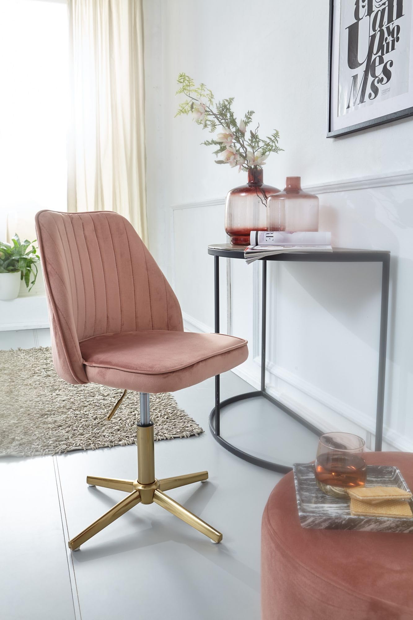 Carisma stoel in blauw fluweel/zwart - Beklede en gestoffeerde stoelen