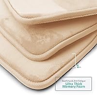 Vista 5 de Clara Clark tapete para baño, regadera o tina, de gomaespuma, negro, antiderrapante