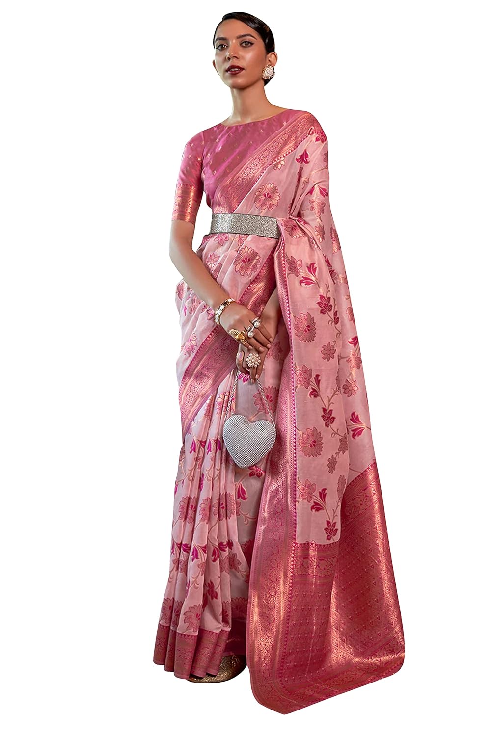 SWORNOF Women’s Kanjivaram Banarasi Silk Saree Patola Saree with Unstitched Blouse Piece SWORNOF Women’s Kanjivaram Banarasi Silk Saree Patola Saree with Unstitched Blouse Piece