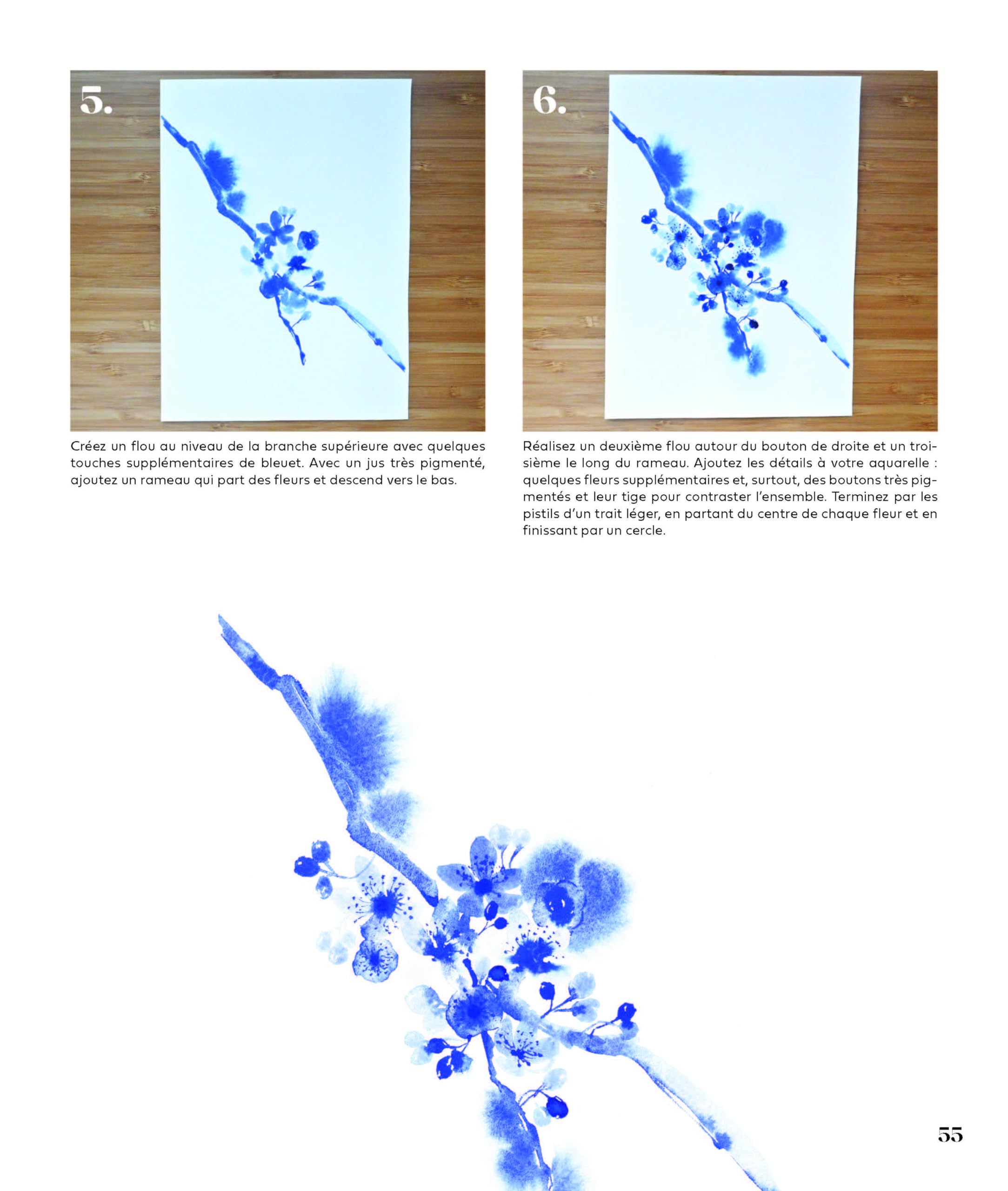 Flous et fleurs à l'aquarelle: Maîtrisez la fusion des couleurs