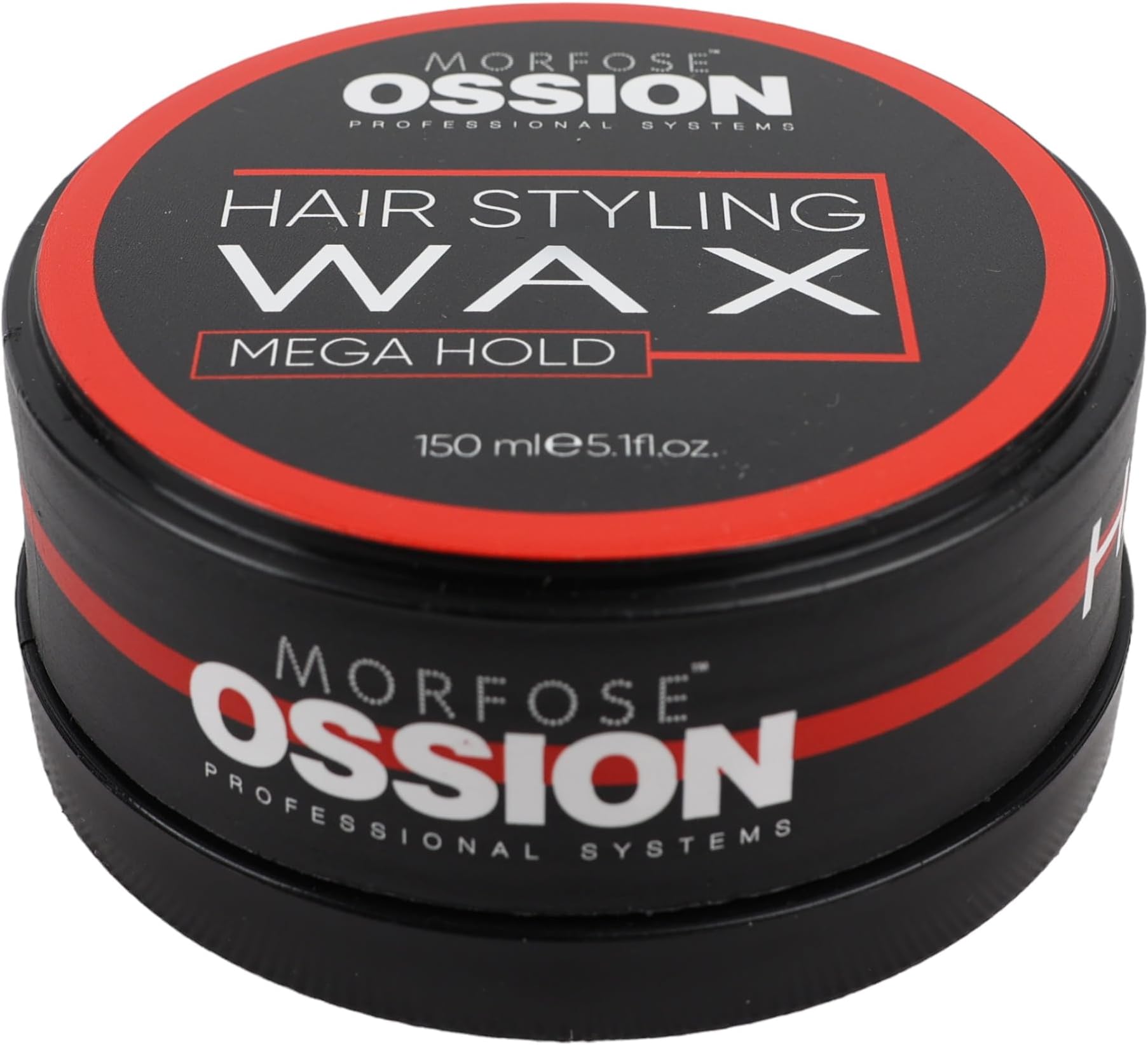 Morfose Ossion Hair Styling Wax 150ml- Shine Look, Edge Control for Men & Women, Developed by Barbers - Hair Wax, Hair Powder, Pomade & Clay for Styling (150 ml, Mega Hold)