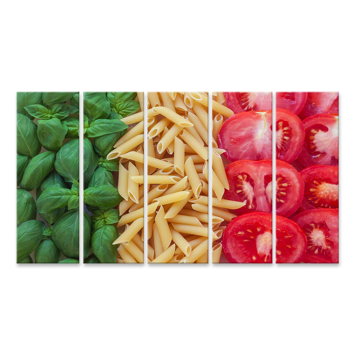 islandburner cuadro sobre lienzo comida italiana fondo pasta tomate albahaca imágenes murales carteles