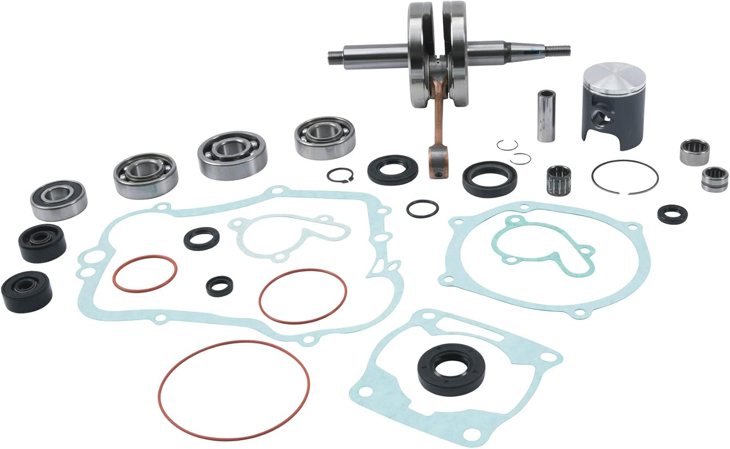 All Balls Complete Engine Rebuild Kit Compatible with/Replacement for Kawasaki KX 250 F 14 15 16 WR101-175, Black