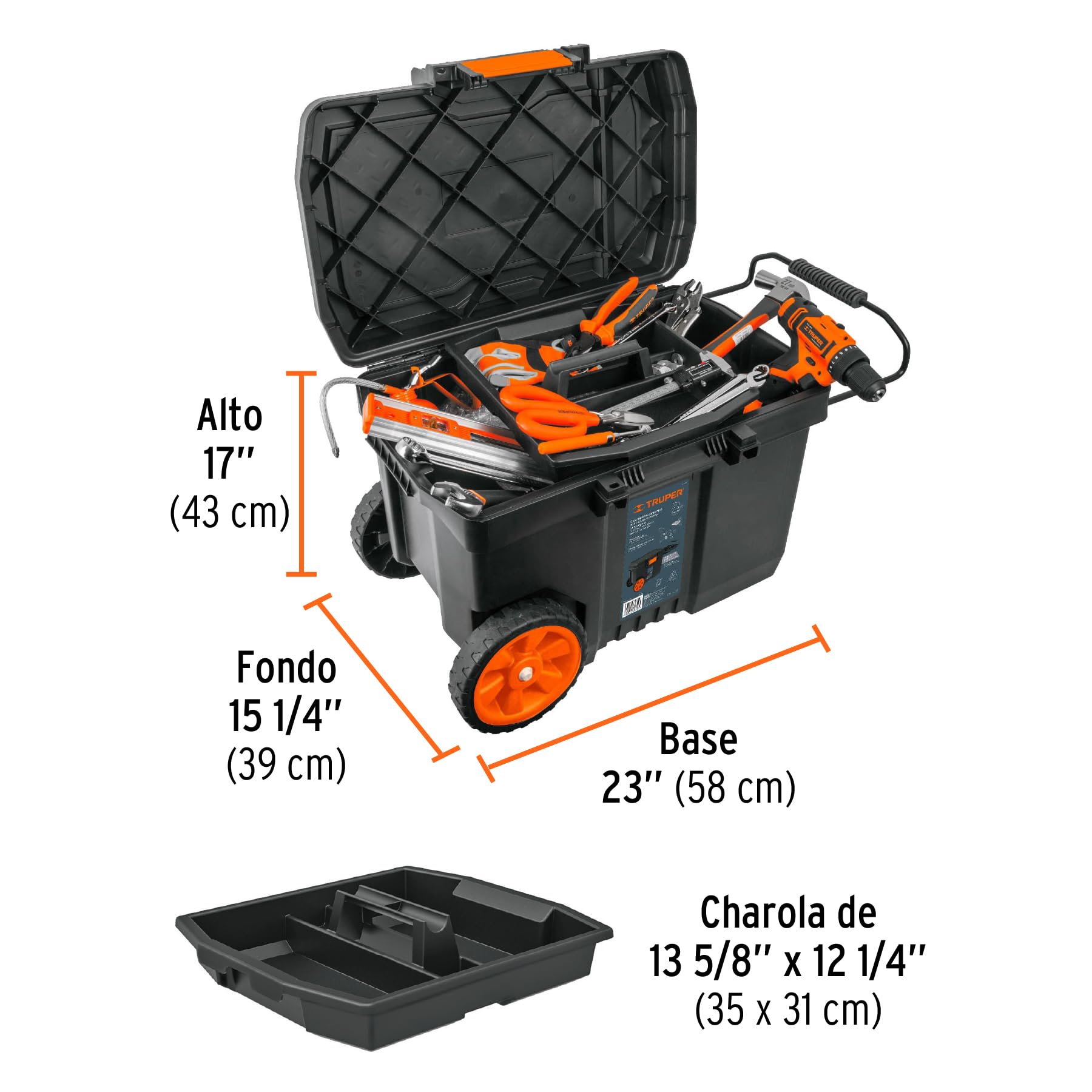 Caja para herramientas con ruedas