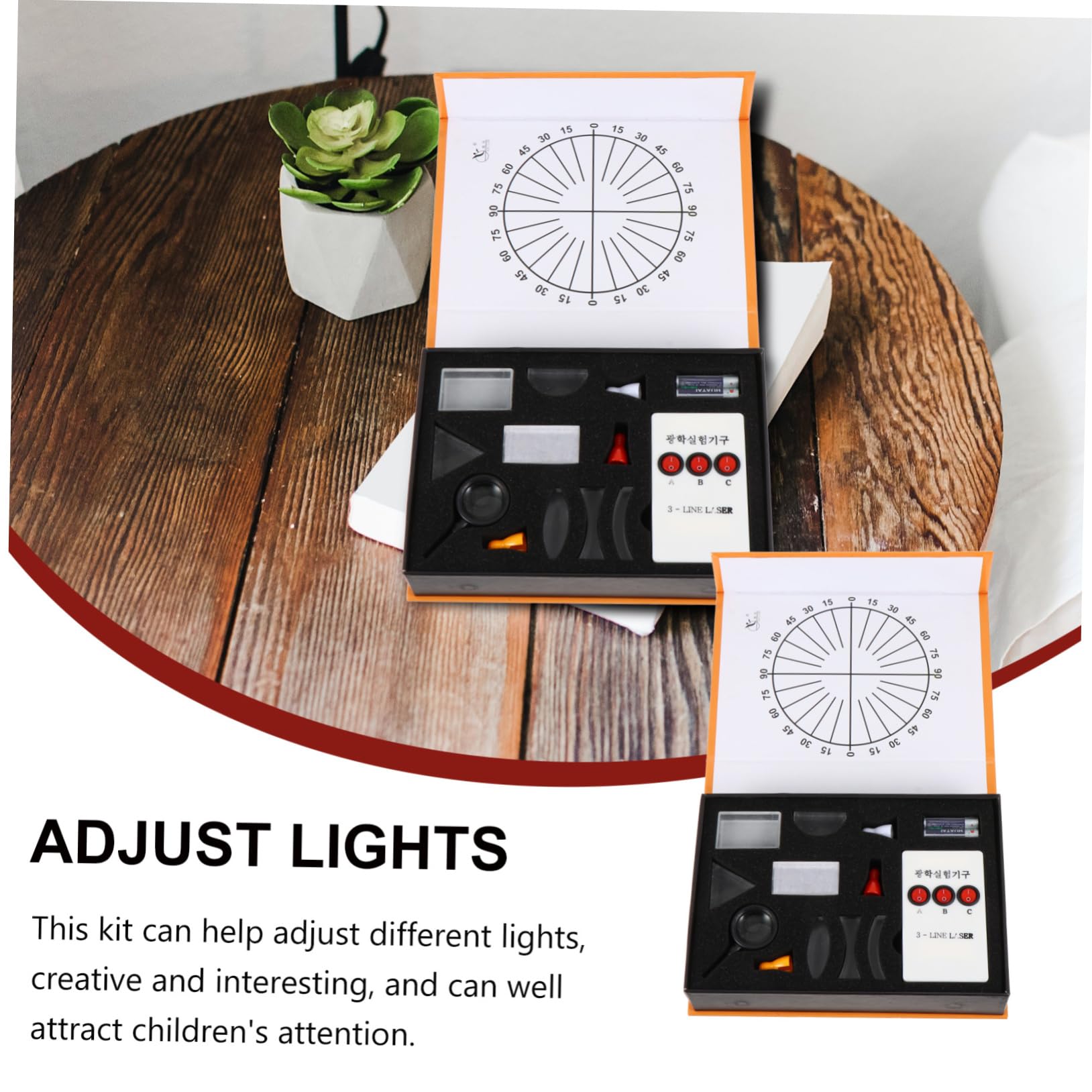 Gatuida Kit Optique Physique 17 Pièces Prismes, Lentilles Convexes et Concaves pour Laboratoire D’optique, Outil Pédagogique pour Enseignement des Sciences et Couleur Aléatoire
